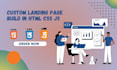 create responsive design landing page, using html css js