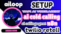 setup vapi ai voice agent,ai cold calling, ai sdr agent, n8n, twilio, retell ai