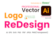redesign vectorized logo from your chatgpt or sketch and any graphic design