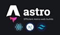 build astro react next js website using tailwind css