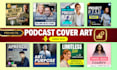 design unique podcast cover art canva templates