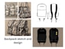 do 3d bag sketch backpack design 3d bag model handbag tote bag with tech pack