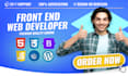 front end web developer html css react js, website design, figma to html