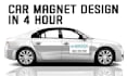 design professional car magnet in 2 hours