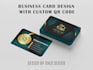 modern business card design with custom qr code