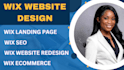 design a professional wix website, redesign wix website and wix studio