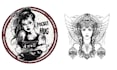 make black and white lady tattoo logo