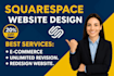 develop a professional and responsive squarespace website