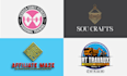 do trendy unique flat business logo design