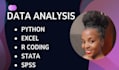 do statistical data analysis, r coding, spss, stata, excel, python programming