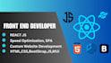 do frontend web development in HTML CSS javascript and react js