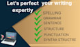 expertly copyedit, format and proofread your text