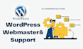 help you with anything wordpress,  webmaster, wordpress jobs