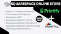design squarespace website square online store printify wix redesign godaddy