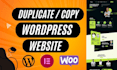 duplicate copy clone website or redesign wordpress website as elementor expert