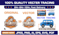 vector tracing, redraw, and convert any logo or image into high quality vector
