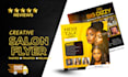 design salon flyer barber flyer hair extensions spa flyer in 24hr