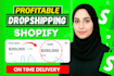 create an automated shopify store or dropshipping store or shopify website