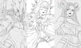 draw anime style commissions in line art for you