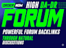 create high quality forum backlinks for SEO ranking