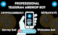 create professional telegram airdrop bot for your cryptocurrency