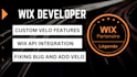customize wix website using wix velo, wix code and databases