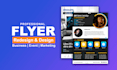 design modern business flyer, event flyer, marketing flyer or digital flyer