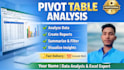 create excel pivot tables, charts and dashboards