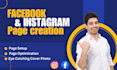 creat facebook and instagram page