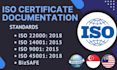 provide iso 9001, 14001, 22000, 45001 and bizsafe support