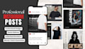 be your instagram content creator for 30 days instagram posts designs