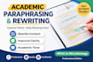 paraphrase and rewrite your academic content professionally
