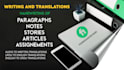 do handwriting of paragraphs, notes, assignments and letters