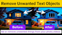 remove unwanted text objects writing from video