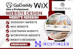 design, godaddy, wix, hostinger, wordpress website redesign, e commerce website
