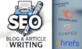 be your SEO blog post and content writer, no ai