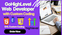 build stunning gohighlevel website with HTML CSS and javascript