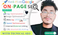do on page SEO fixes and technical optimization for google top ranking