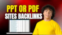 do PDF submission manually to 30 high authority doc sharing sites