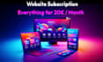 create custom web application and offer subscription website