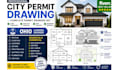create city permit drawings, permit plans and architectural blueprints, autocad