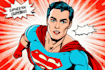 draw you into superhero comic book pop art cartoon