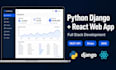 build python django react full stack web app with rest API