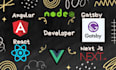 angular react gatsby next nuxt vue node nustjs tailwind firebase dev