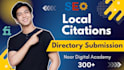 do 300 local citations, directory submission and listings