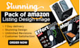 design amazon product listing and create infographics images