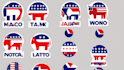make political campaign election party logo design
