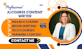 create online course content, curriculum, workbook and elearning training video