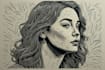 draw a custom portrait in linocut style