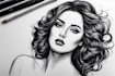 draw black and white illustration